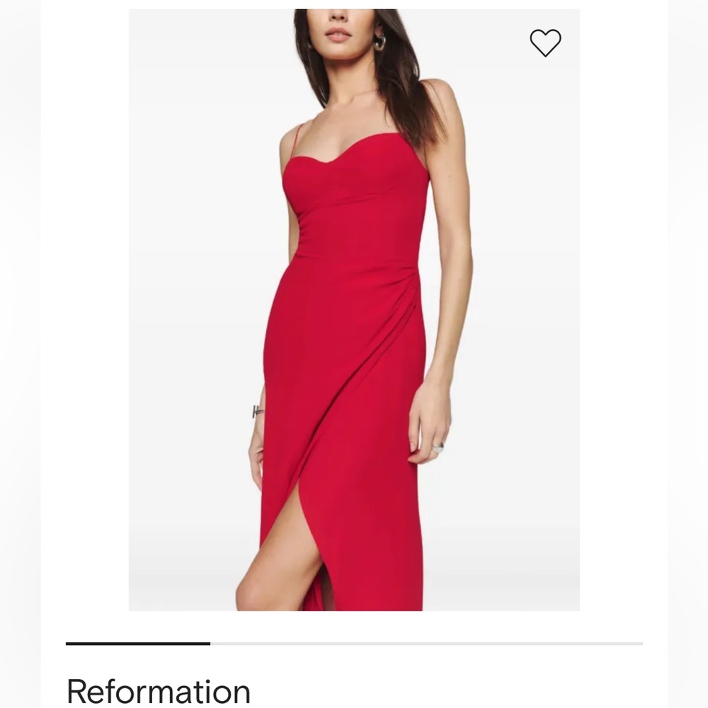 Reformation Red Kourtney Dress NWOT